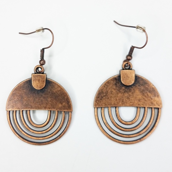 Jewelry - Earrings Retro Round Copper Ear rings Boho  hoops